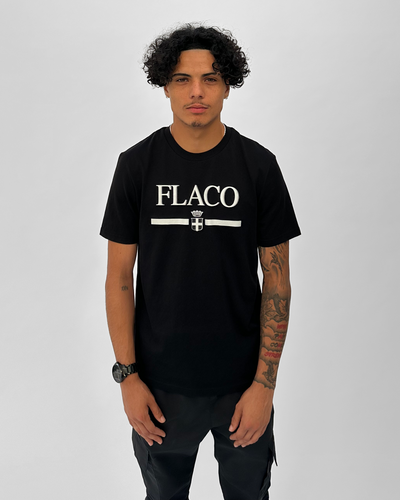 FLACO Milano Crest Tee in Black - FLACO